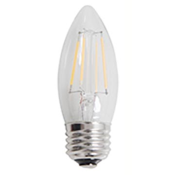 B10 Antique Style LED Light Bulb with Clear Glass, Squirrel Cage Filament