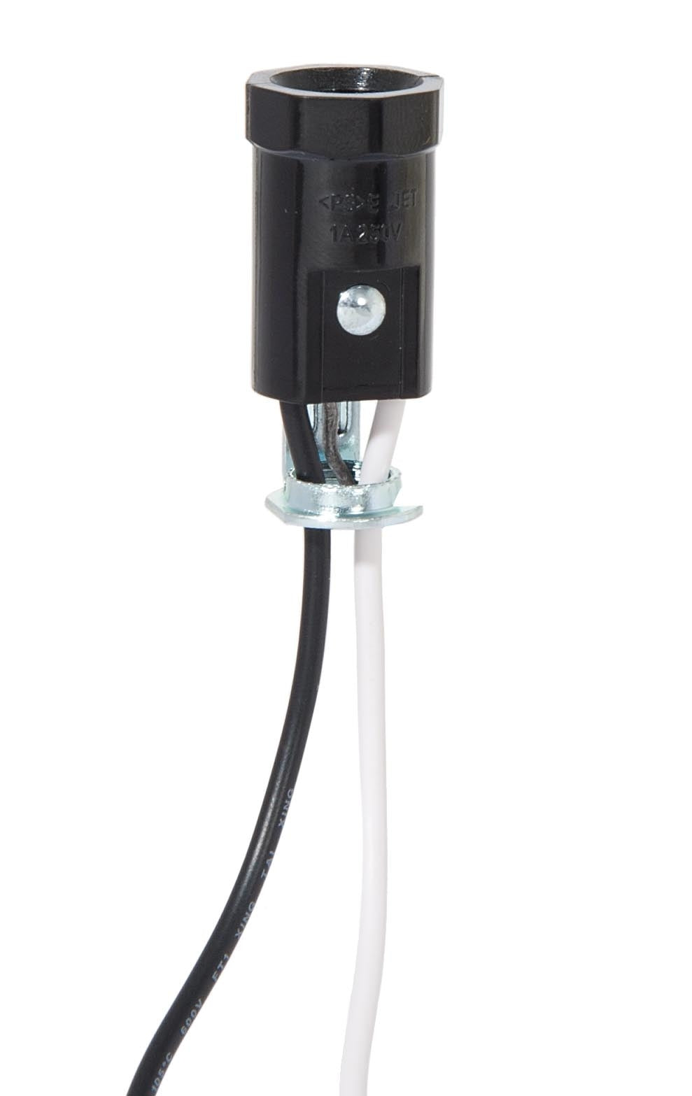 1-3/4 Inch Tall E-12 Pigtail Candelabra Socket, Choice of Wire Lead Length