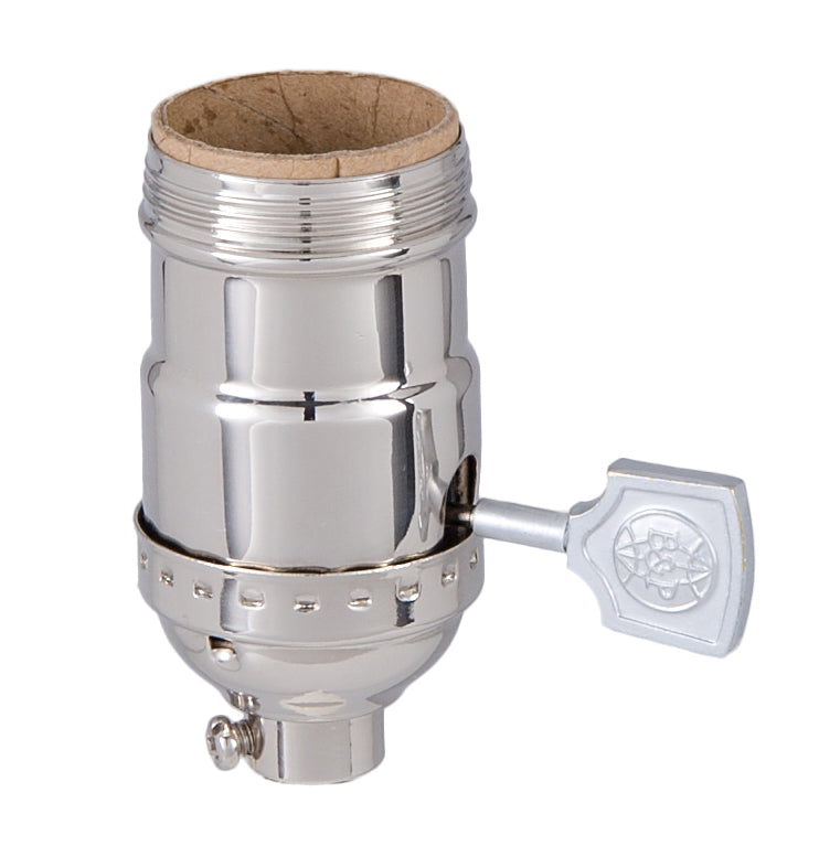 Solid Stamped Nickel Plated Socket with Decorative Key