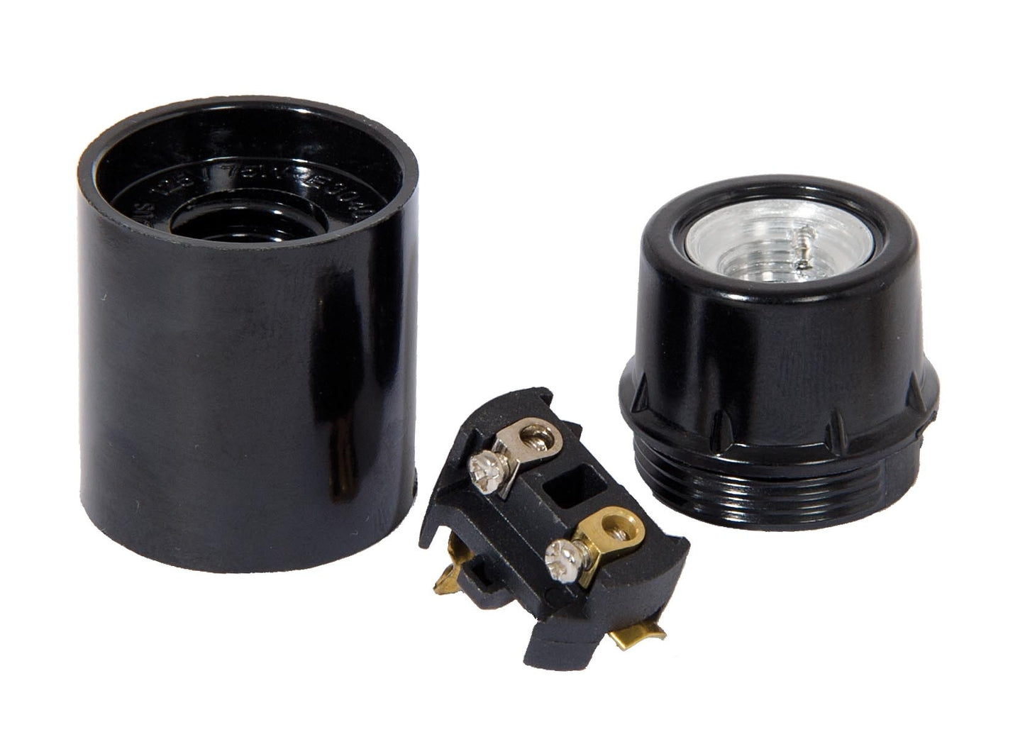 Euro Style Candelabra Phenolic 3 Piece Smooth Socket