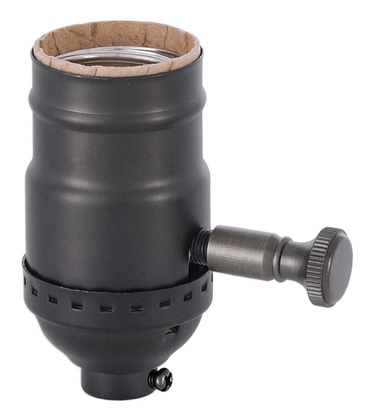 Med. Base Full Range DIMMER Socket, Solid brass shell with antique bronze finish