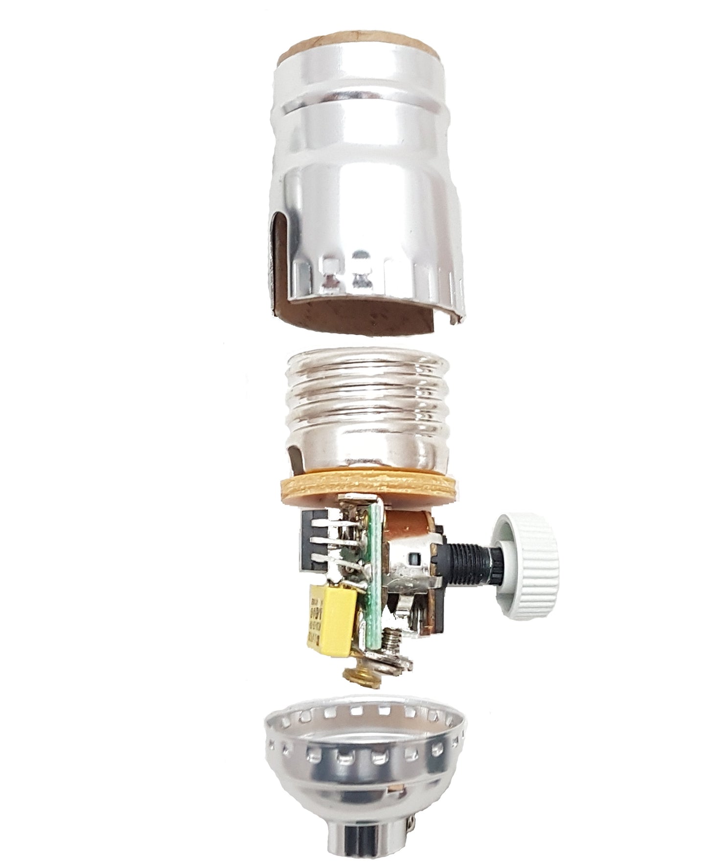 Nickel Table Lamp Wiring Kit With Full-range dimmer Socket