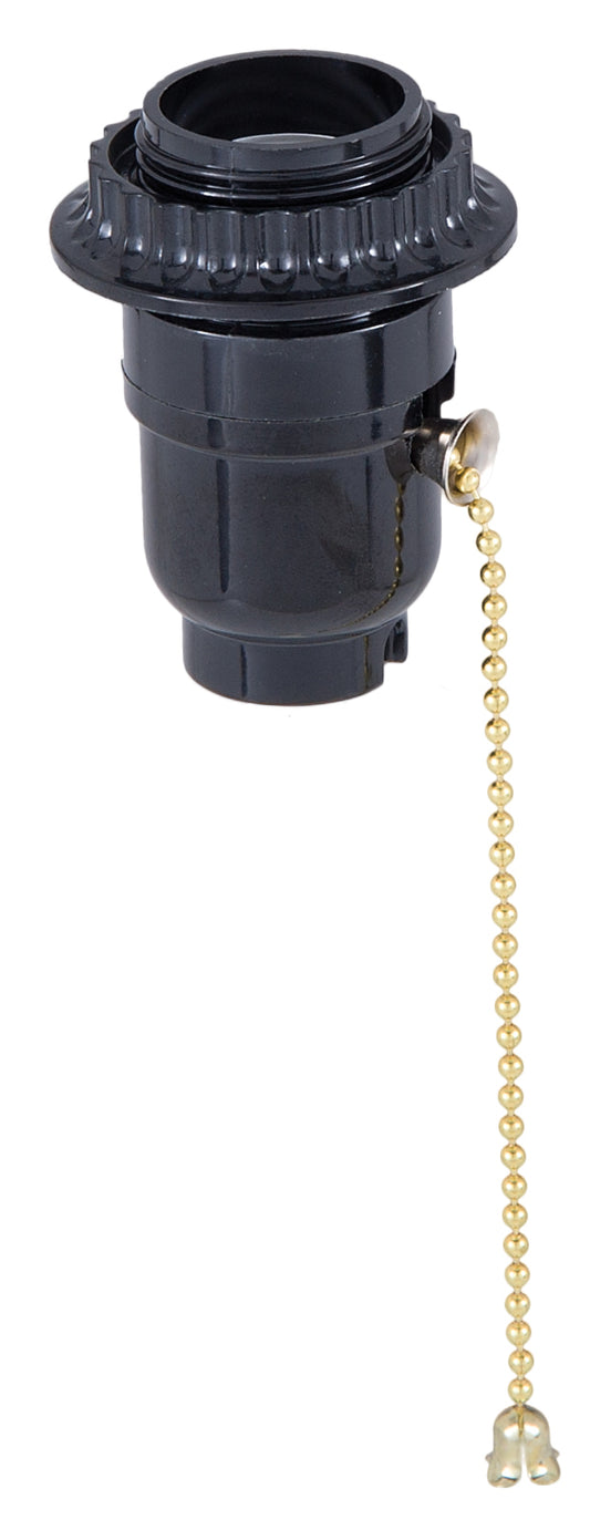 Plastic Pull Chain Socket With Shade Ring