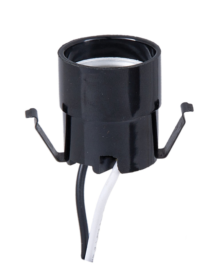 Edison Size Socket With Clip and 8 Inch Lead Wires