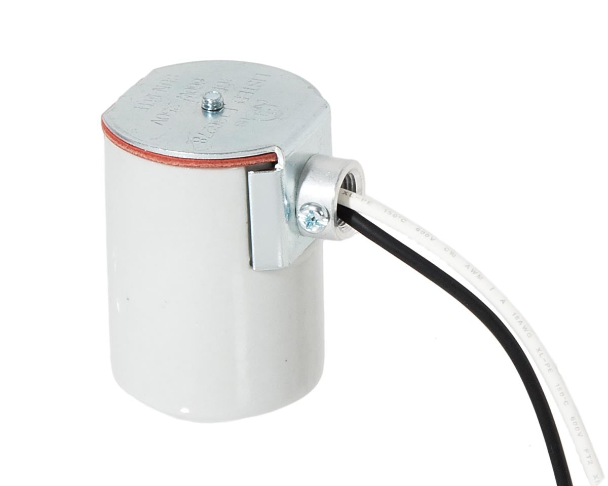 Keyless Glazed Porcelain E-26 Socket, Screw Shell Terminal, 12" Wire Leads