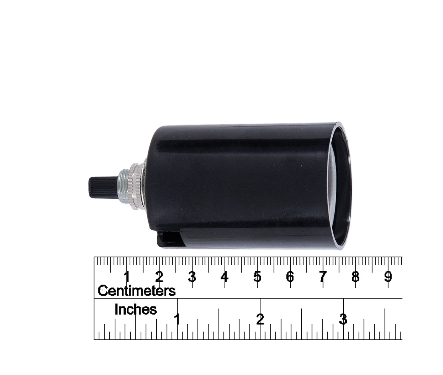 Medium Base, Phenolic, 2-Piece Bottom Husk Socket with On-Off Turn Knob