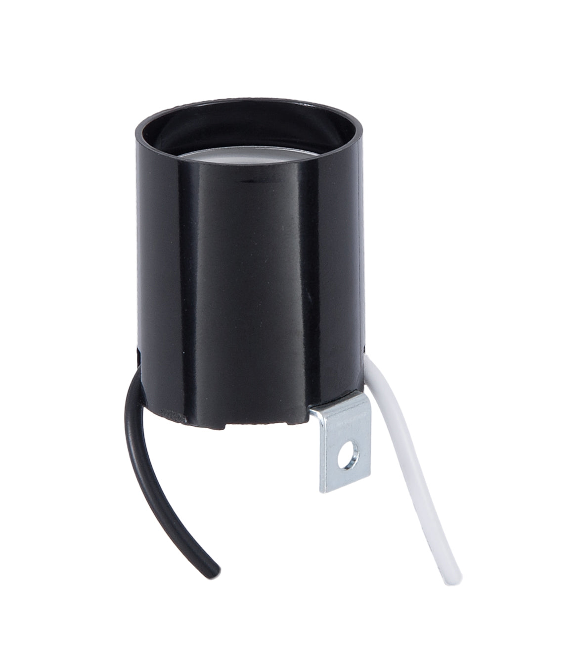 Medium Base Phenolic Lampholder With Side Mounted Bracket & 7" Wire Leads