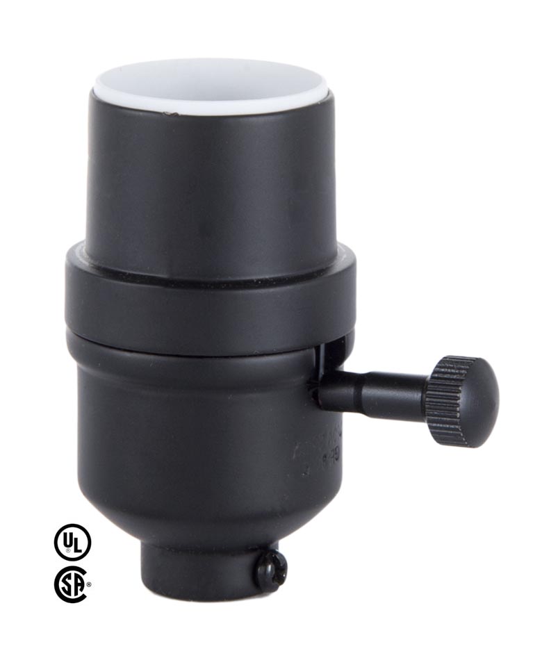 Modern Style 3-Way Screw Together Socket w/Satin Black Finish
