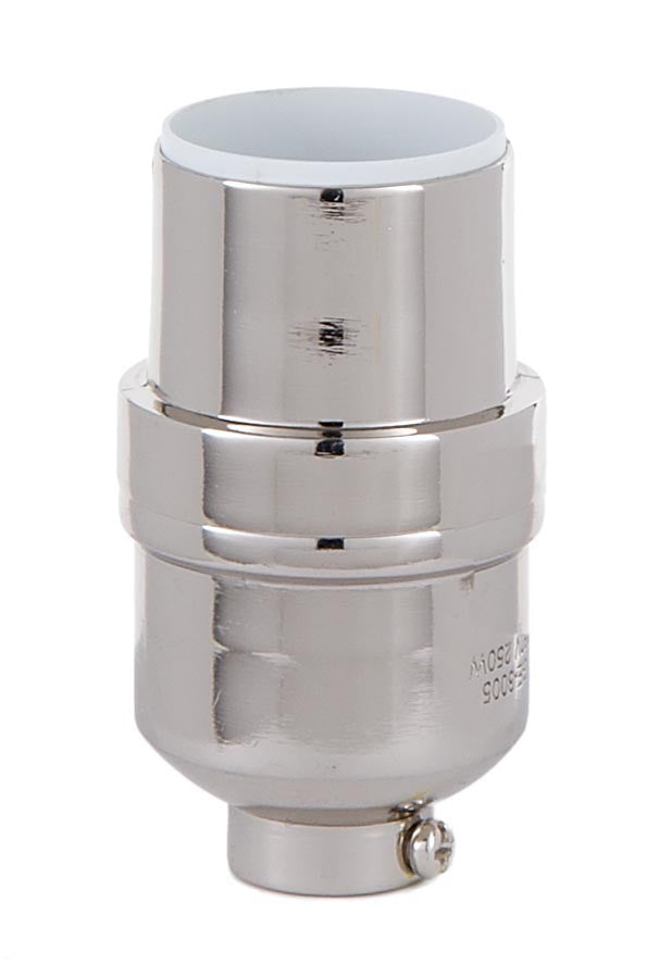 Modern Style Keyless Socket w/Nickel Plated Finish