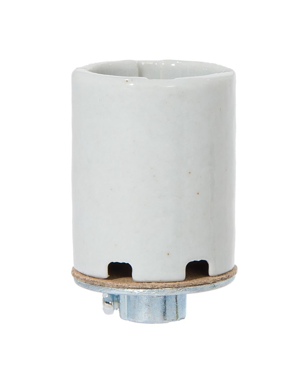 E-26 Keyless Glazed Porcelain Socket, 4KV Pulse Rated, 1/8IPS