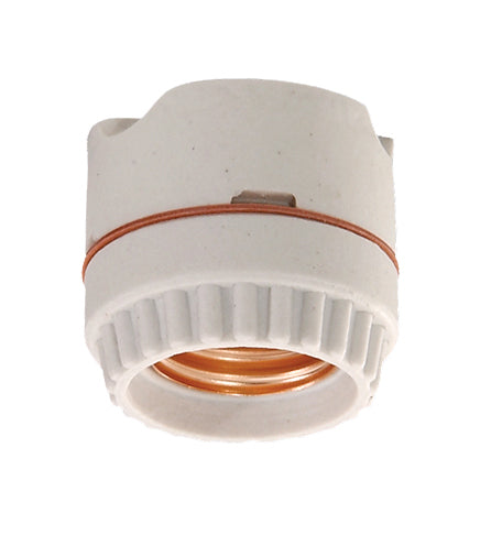 Leviton Brand Medium Base, Porcelain, 2-Piece Sign Receptacle for 1 7/16 Inch Diameter Hole