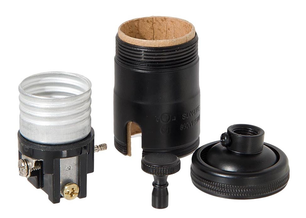 Premium Satin Black Finish Heavy Turned Brass Keyless Short Socket