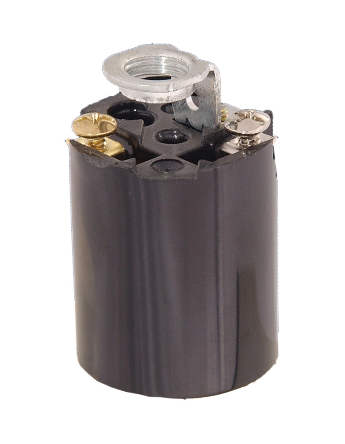 Imported Keyless Plastic Fixture Socket with 1/2" Hickey