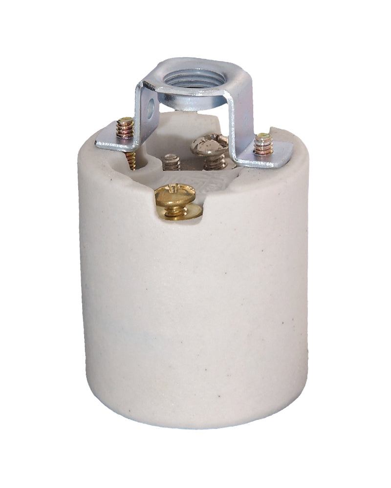Medium Base Heavy Duty Keyless Porcelain Socket