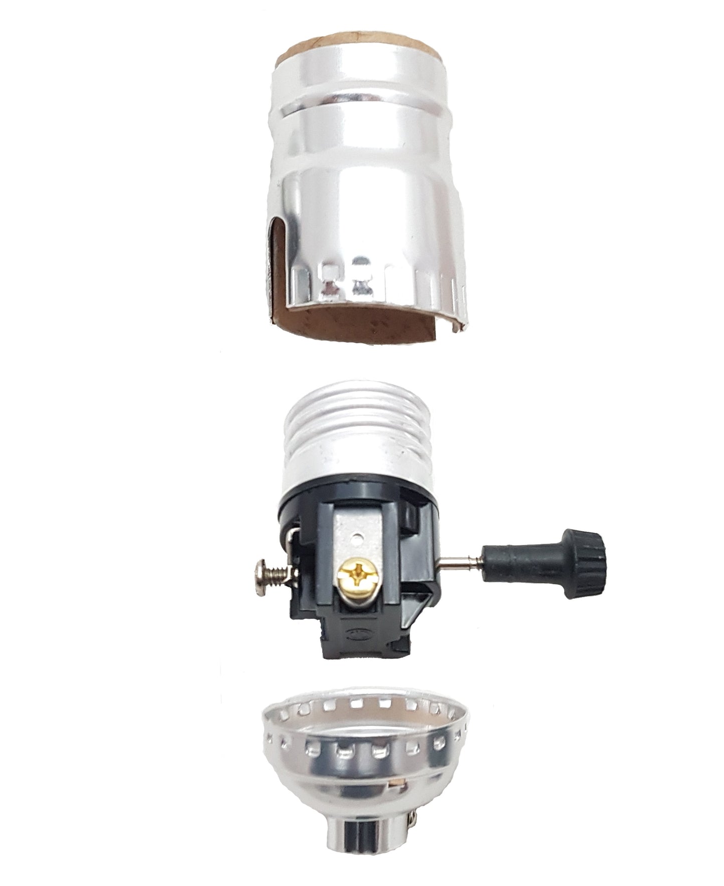 Nickel Table Lamp Wiring Kit with 3-way Socket