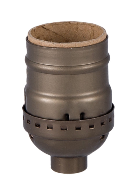 Standard Base, Keyless Lamp Socket, Antique Brass finish