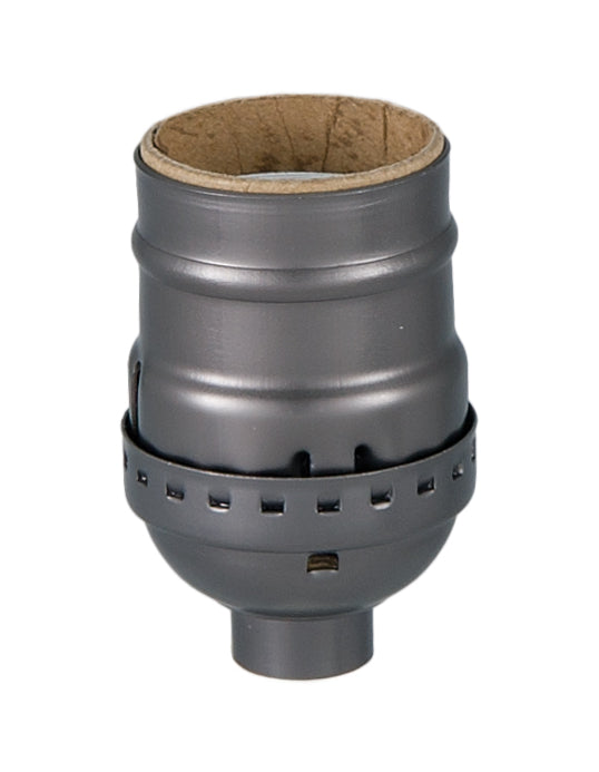 Antique Bronze Finish Short Keyless E-26 Lamp Socket Shell, 1/8 IPS Socket Cap and Set Screw