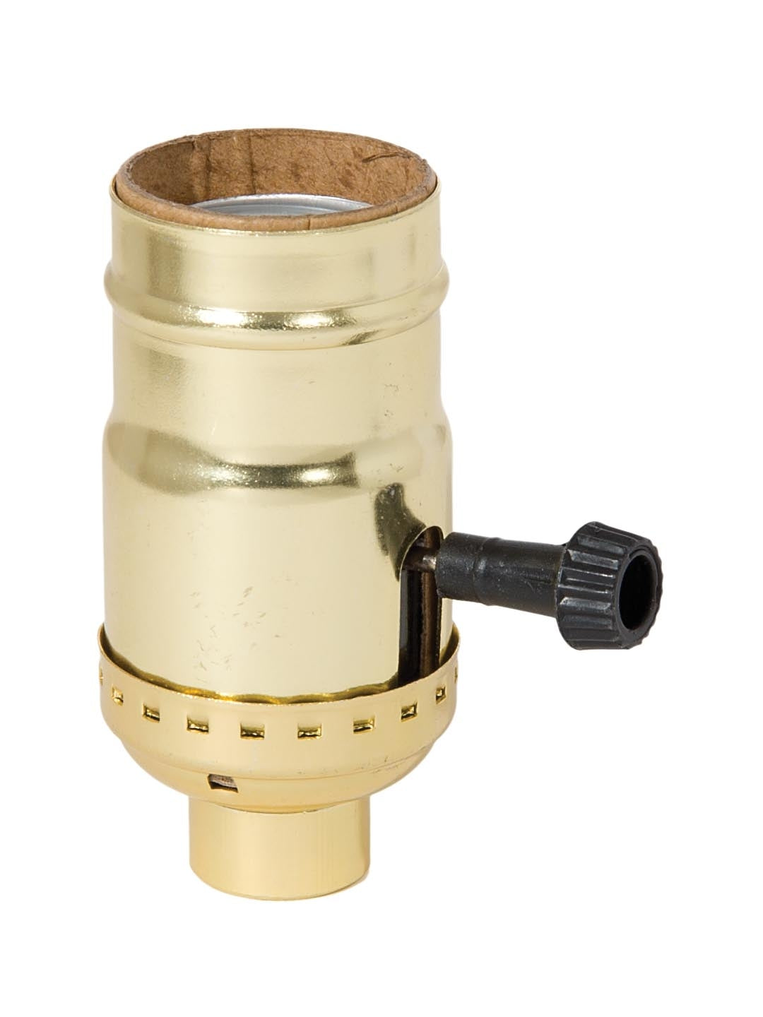 Sunlite 3-Way Knob Quick Connect Aluminum Socket, 1/4 IP, Bright Gilt Finish, NO UNO