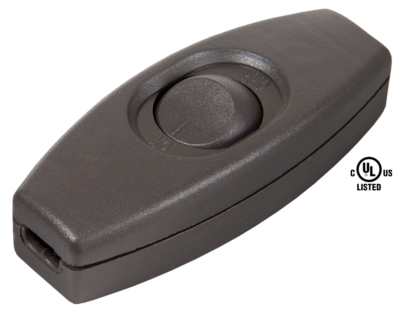 Brown, Inline ON-OFF Rocker Lamp Cord Switches, Choice to Fit SPT-1 or SPT-2 Lamp Cord