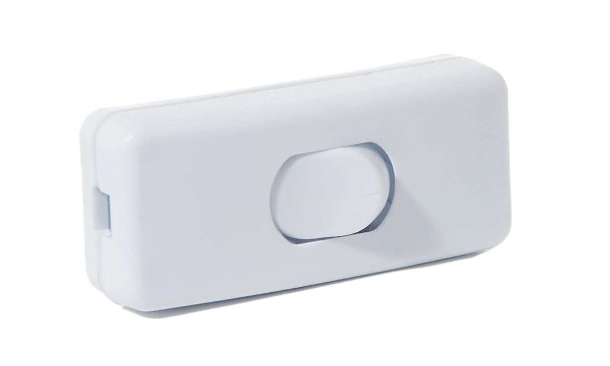 1" Wide White Plastic In-Line Toggle Switch For SPT 1 and 2