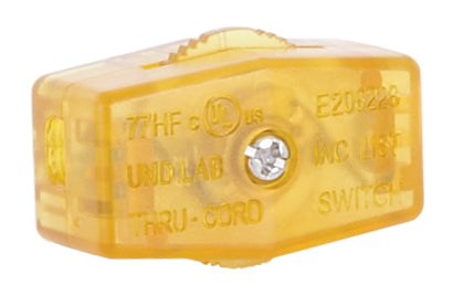 Clear Gold, Inline ON-OFF Rotary Lamp Switch for SPT-2 Lamp Cord