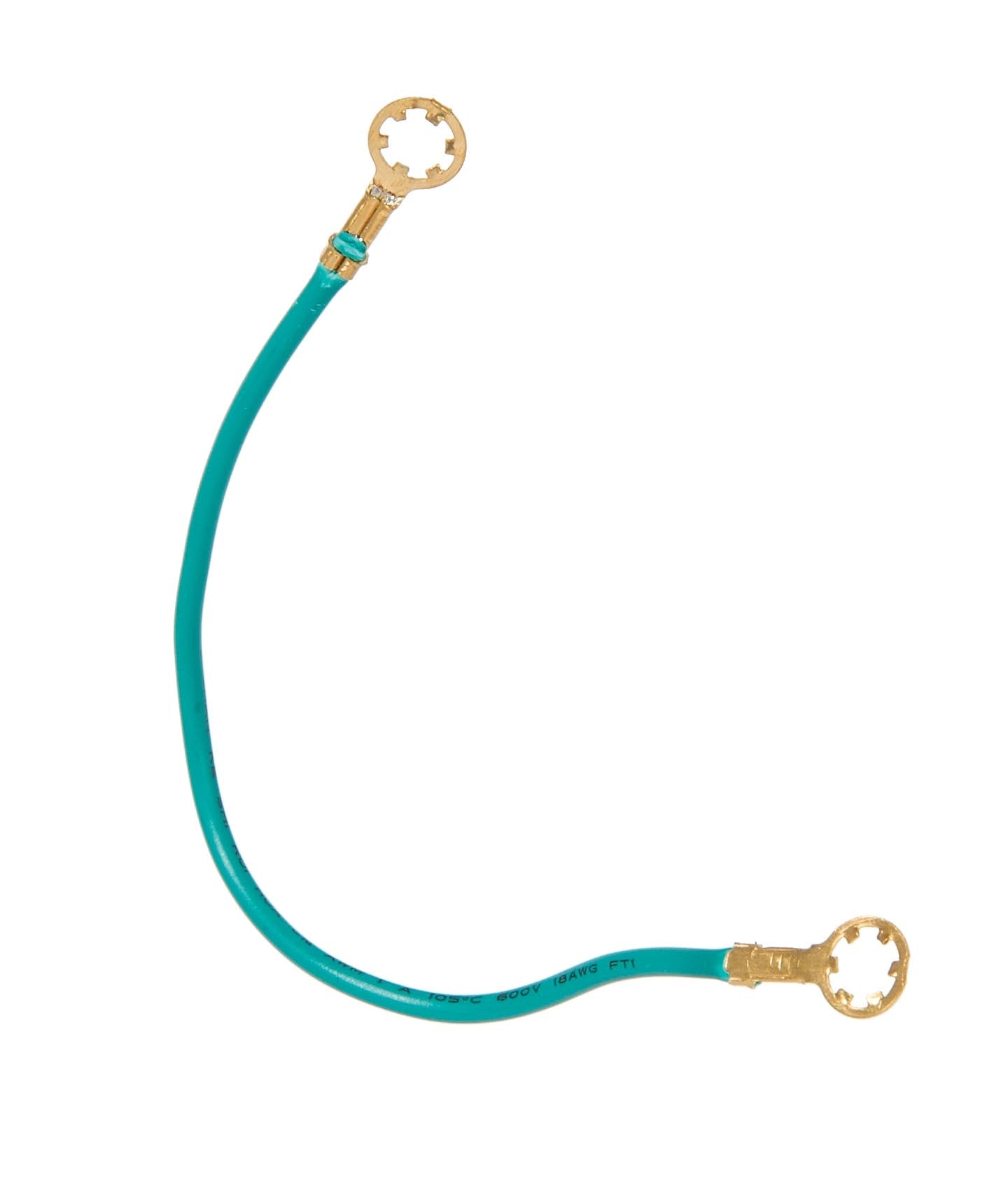 7 Inch Long 18/1 AWG Green Insulated Copper Ground Wire