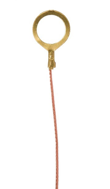 Round Ground Lug, 18/1 Bare Copper Ground Wire, 1/4 IP - Choice of Length