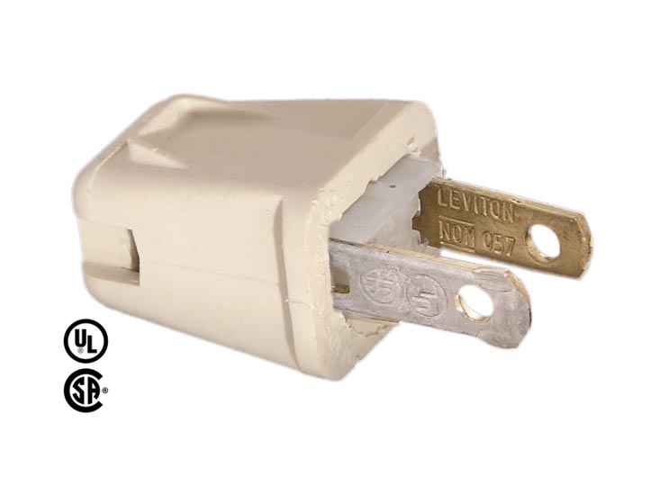 Leviton Brand Quick Attachment Plugs, Choice of 4 Colors