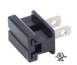 Black Slide On Type Polarized Lamp Plugs