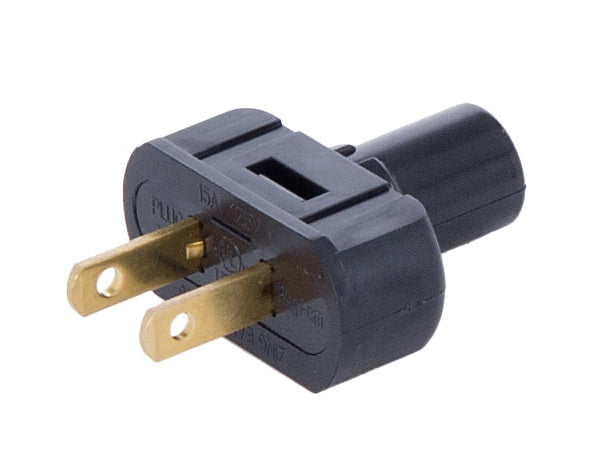 Black Lamp Plugs for Round PVC Cord