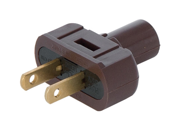 Brown Lamp Plugs for Round PVC Cord