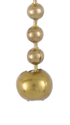 Unfinished Brass Ball Pull, 1/4" Diameter, Designed For #6 Bead Chain