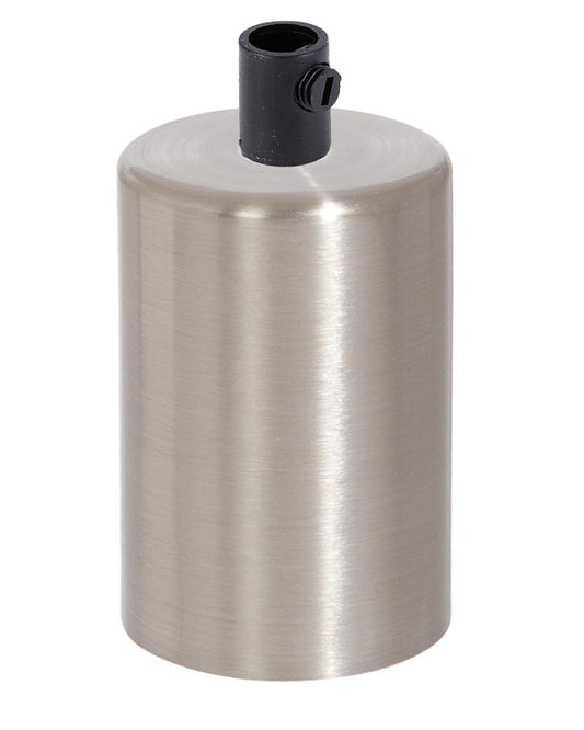 Satin Nickel Finish Steel E-26 Lamp Socket Cup COMPLETE with Socket and Mounting Hardware