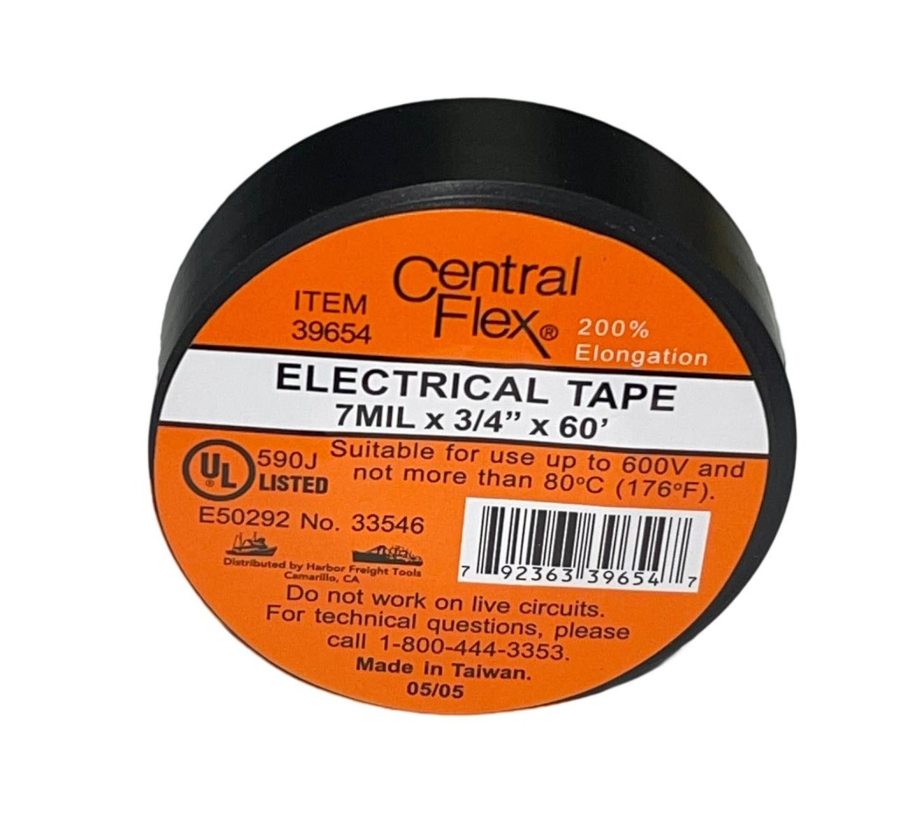 PVC Electrical Tape - 3/4 x 60ft - White