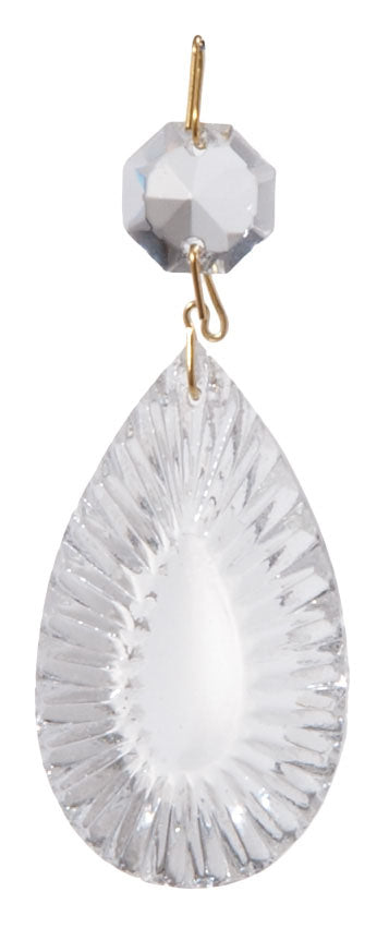 Clear Pendalogue, Fire Polished, your choice of 1-1/2" or 2" sizes