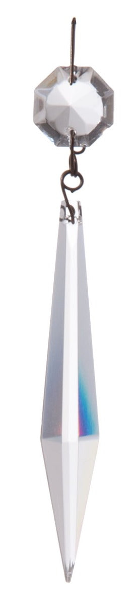 3" Clear Full Cut Crystal Prism, ~4-1/4" overall length