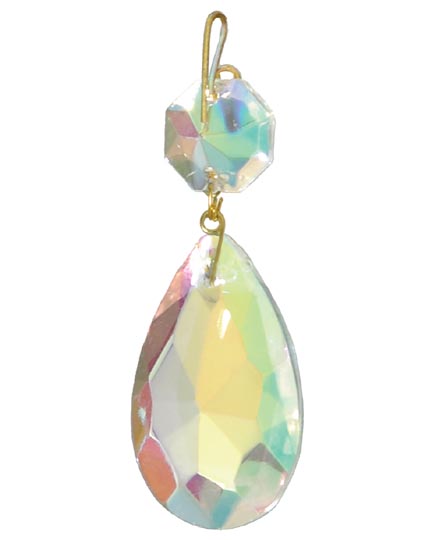 1 1/2" (38mm) Aurora Borealis Pendalogue, ~2-5/8" overall length