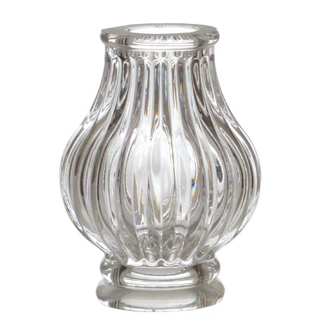 3" tall Pressed Glass Ribbed Column