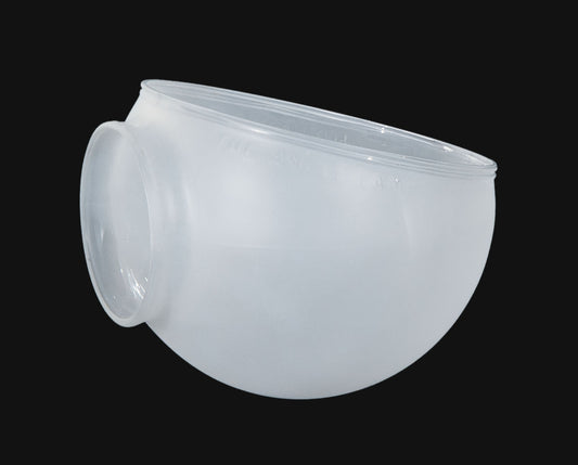  3 1/4" Fitter Frosted Hand Blown Angle Lamp Elbow