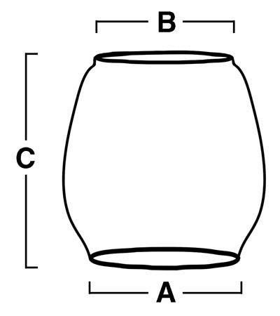 B&P Lamp Brand Replacement Globes for DIETZ Lanterns, Choice of Size (58100C)