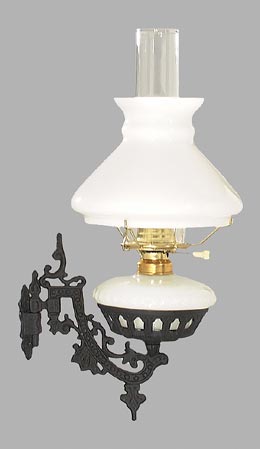 Iron Wall Bracket with Opal Shade