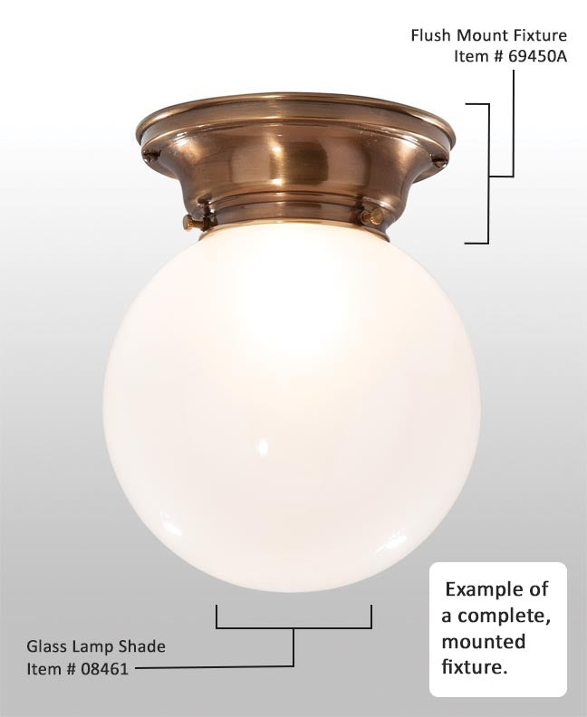 3-1/4 Inch Fitter Wired Satin Nickel Finish Brass Flush Mount Fixture