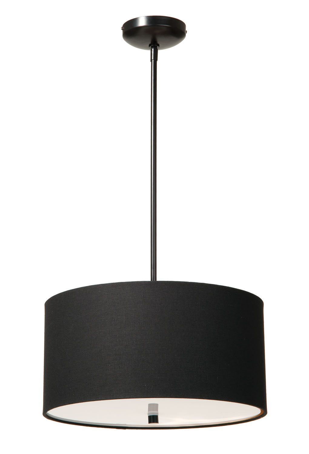Mid-Century Modern Fabric Shade Fixture - Black