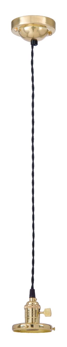 Brass Finish Industrial Style Pendant with Shade Holder