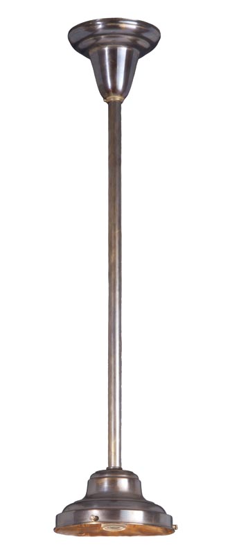 Brass Pendant Fixture with Antique Bronze Finish (less shade), 6" fitter