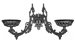 Cast Iron Double Wall Bracket Lamp