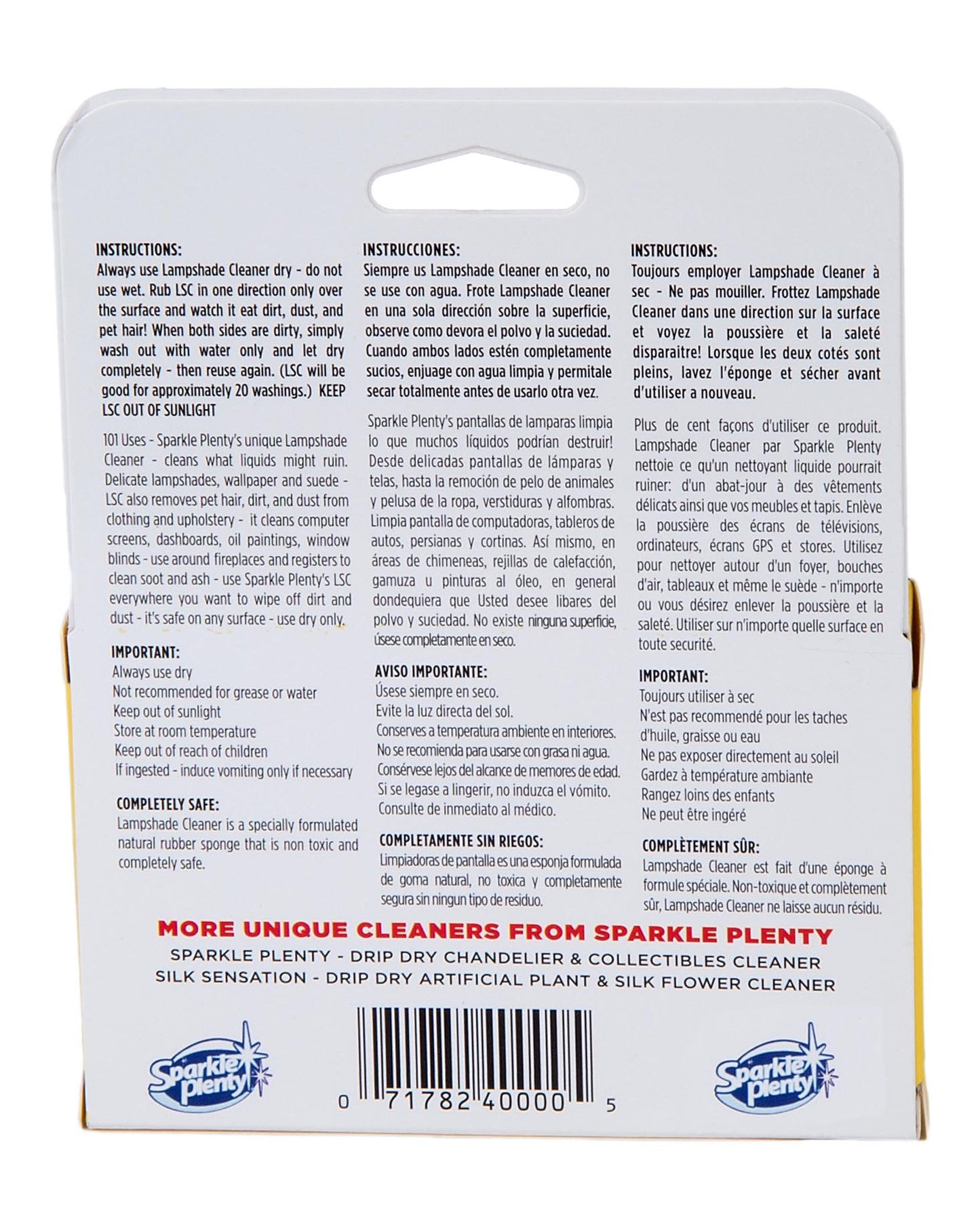 Sparkle Plenty Brand Dry Lamp Shade Cleaner