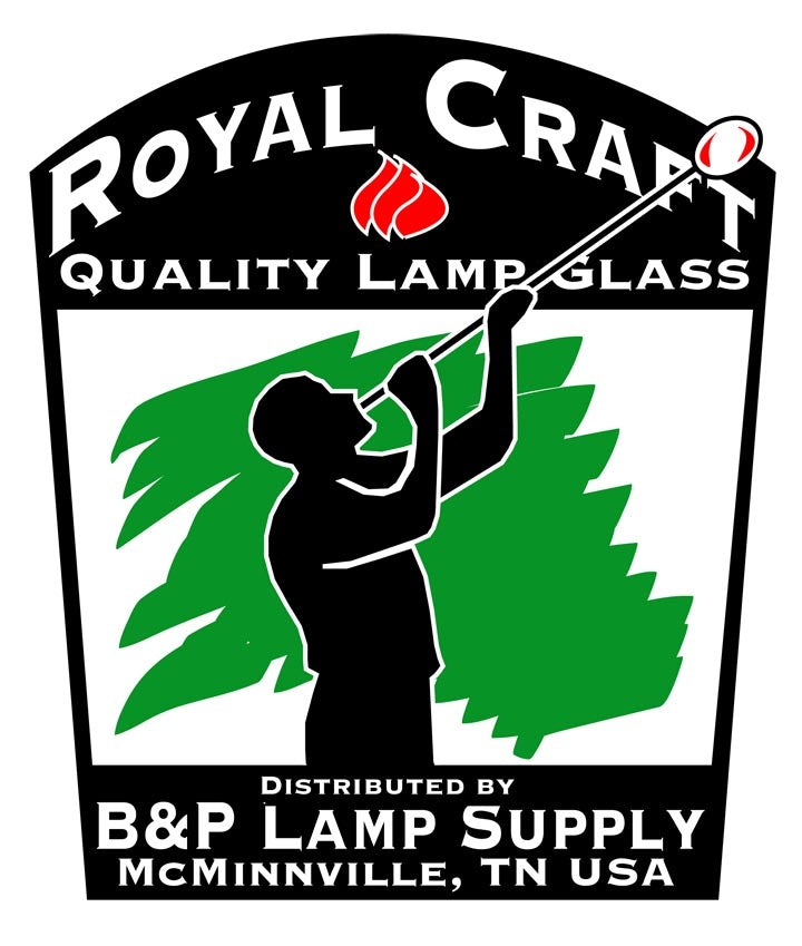 1 5/8" Fitter, 6 1/2" Tall Clear Lamp Chimney