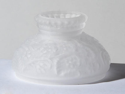 Miniature Frosted with Embossed  "Forget-Me-Nots" Glass Shade, 4 inch fitter (00011)