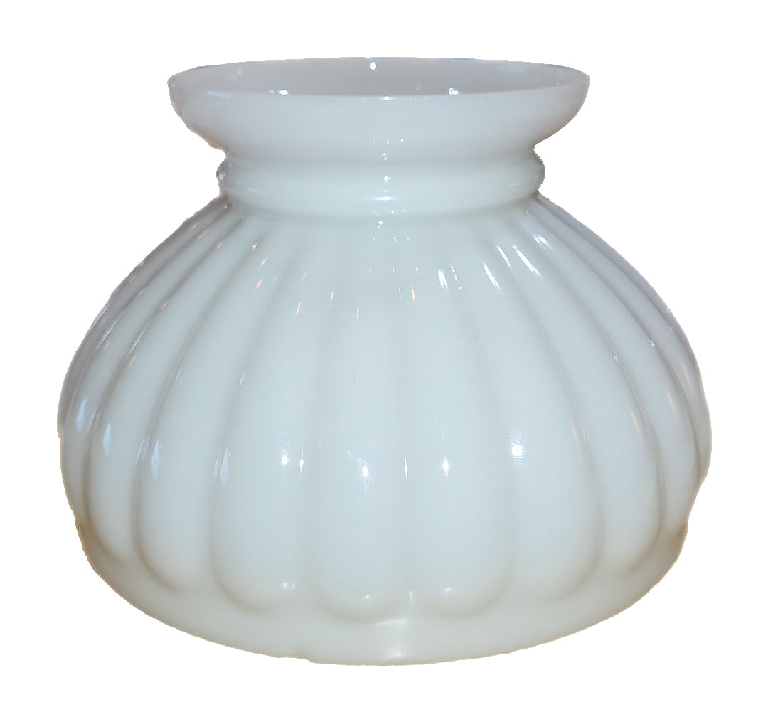 6 Inch Opal Glass Melon Shade With Plain Top  (00242R)